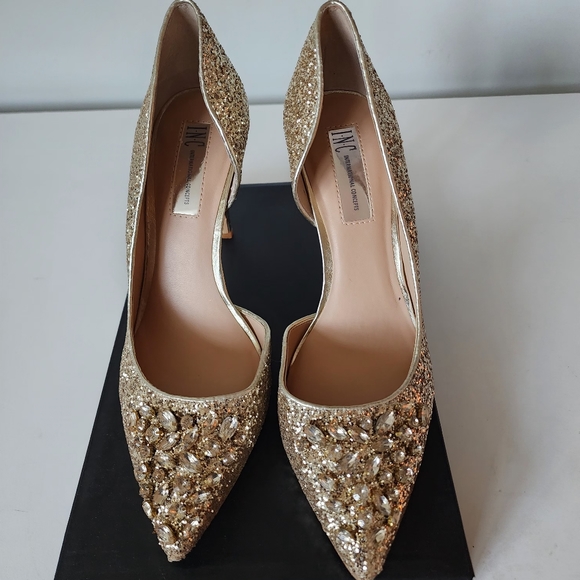 🔥INC International Concept Sparkling Gold Shoes - Picture 5 of 17